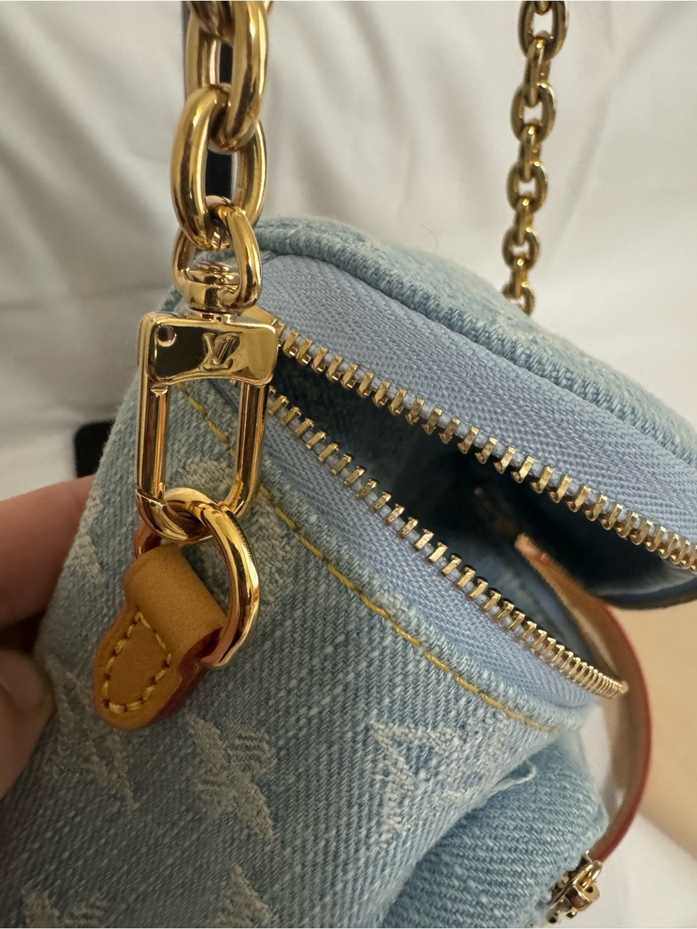 Louis Vuitton Light Blue Denim Monogram Mini bum bag - Picture 11 of 13